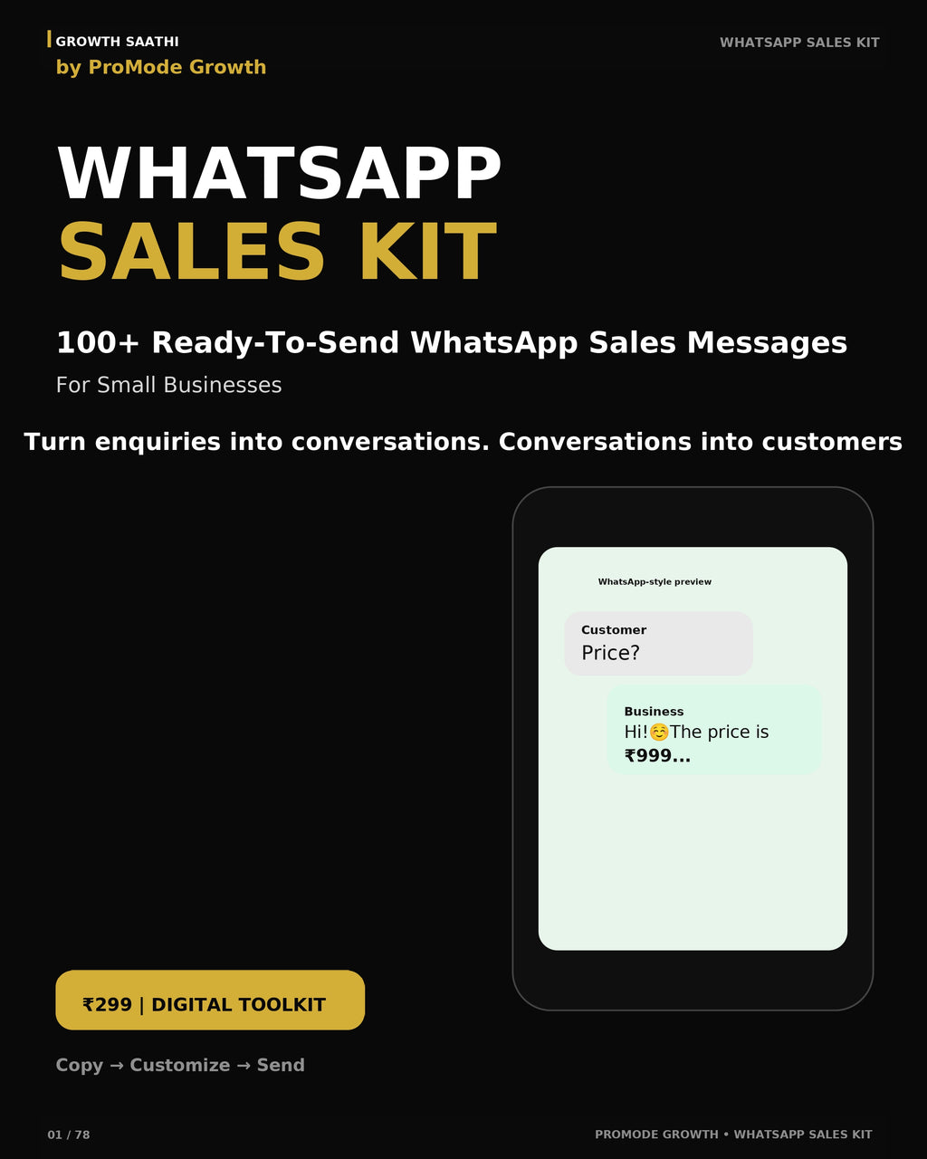 Growth Saathi — WhatsApp Sales Kit