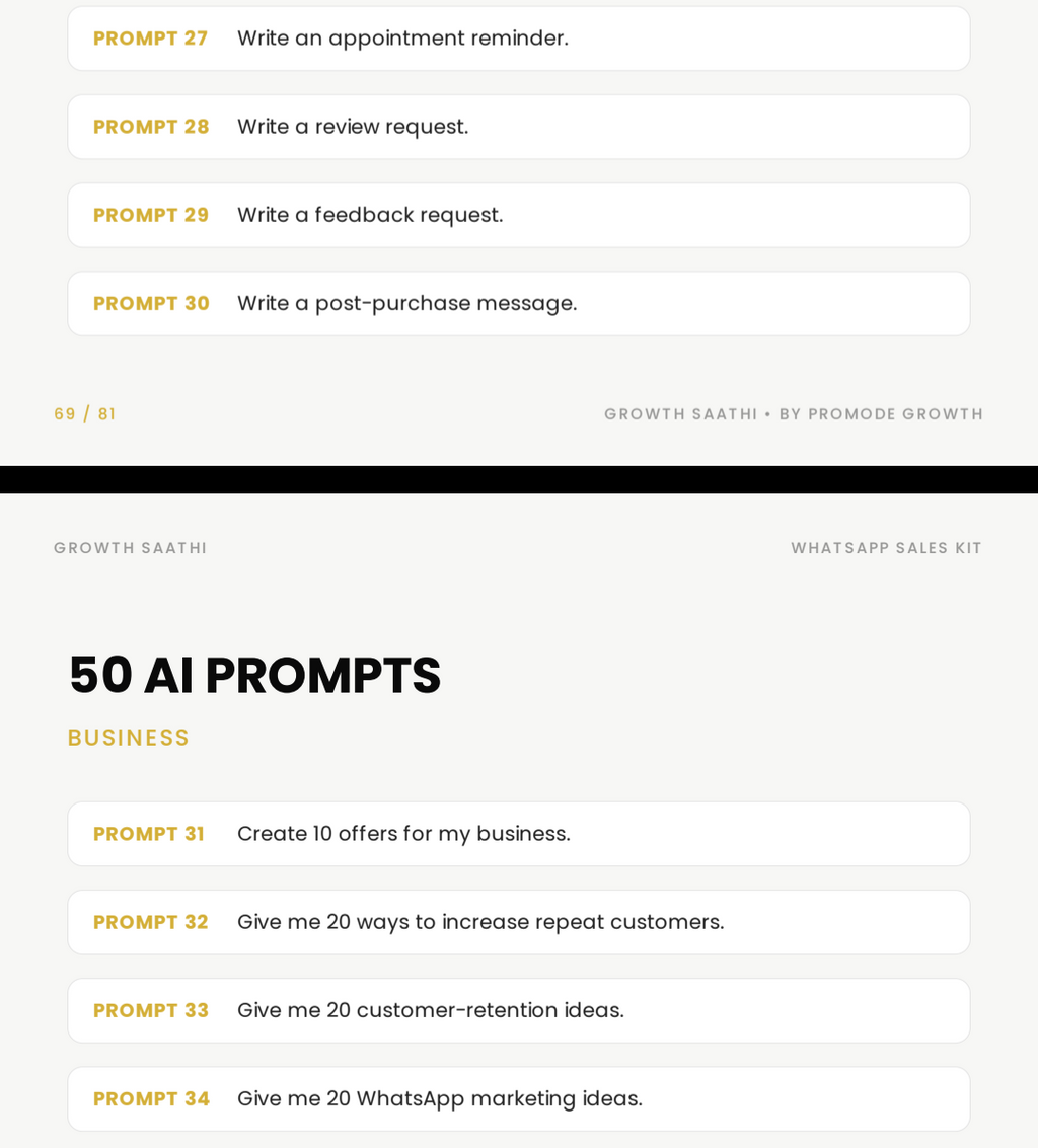 Growth Saathi — WhatsApp Sales Kit